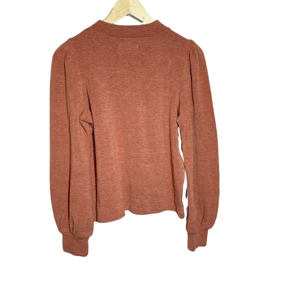 Madewell Puff Sleeve Mock Neck Top Size Small - Picture 3 of 6